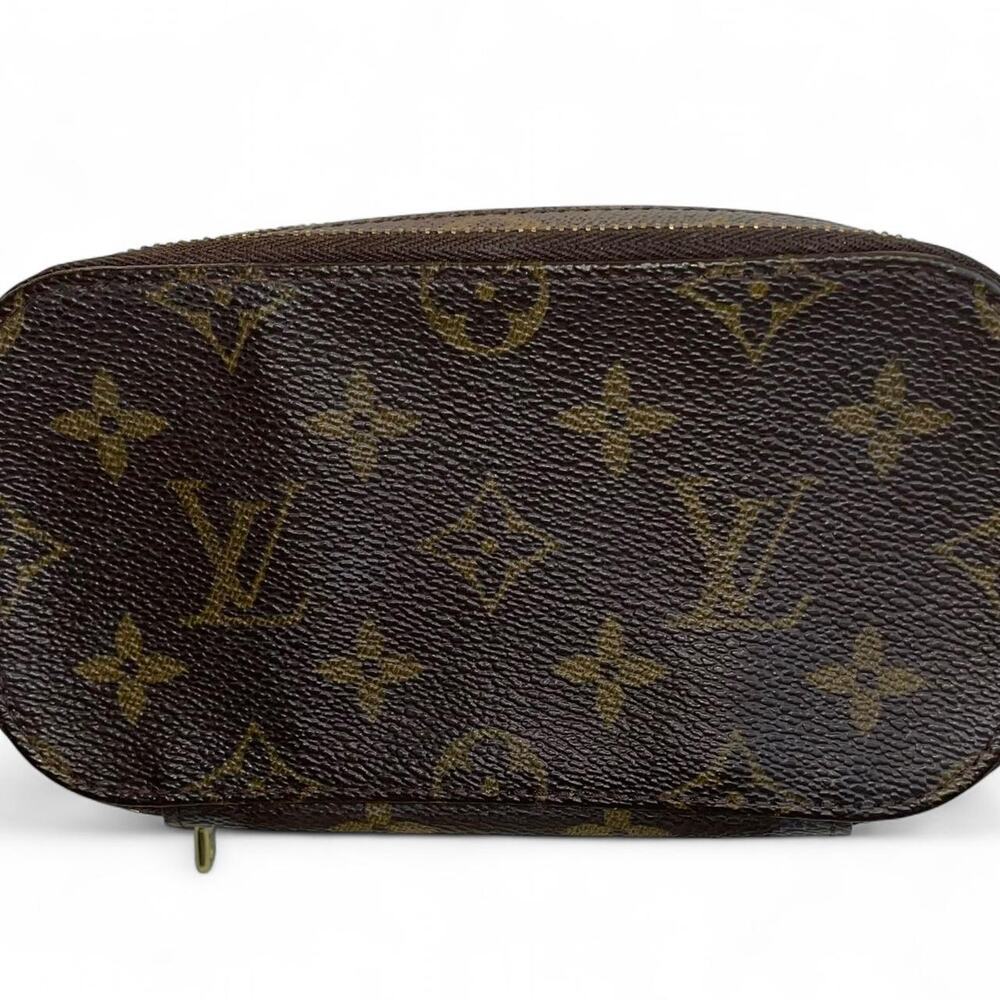 Louis Vuitton Leather Monogrammed Trousse Brush PM Cosmetic Pouch Travel Glamour - Picture 6 of 7